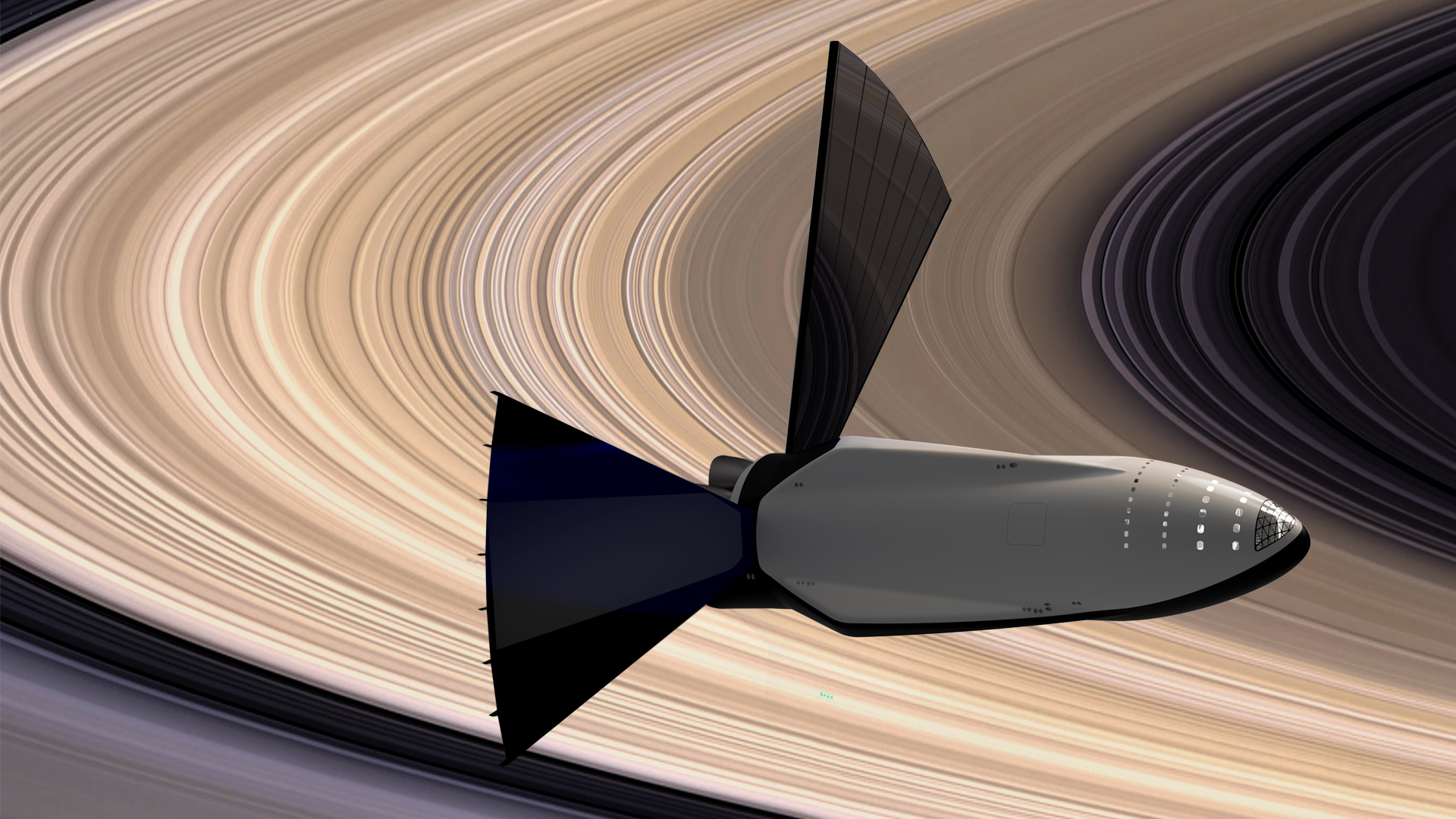 Source: SpaceX (2016, September 25). SpaceX's proposed Interplanetary Spaceship, at Saturn.. wikimedia commons. https://commons.wikimedia.org/w/index.php?curid=51812109